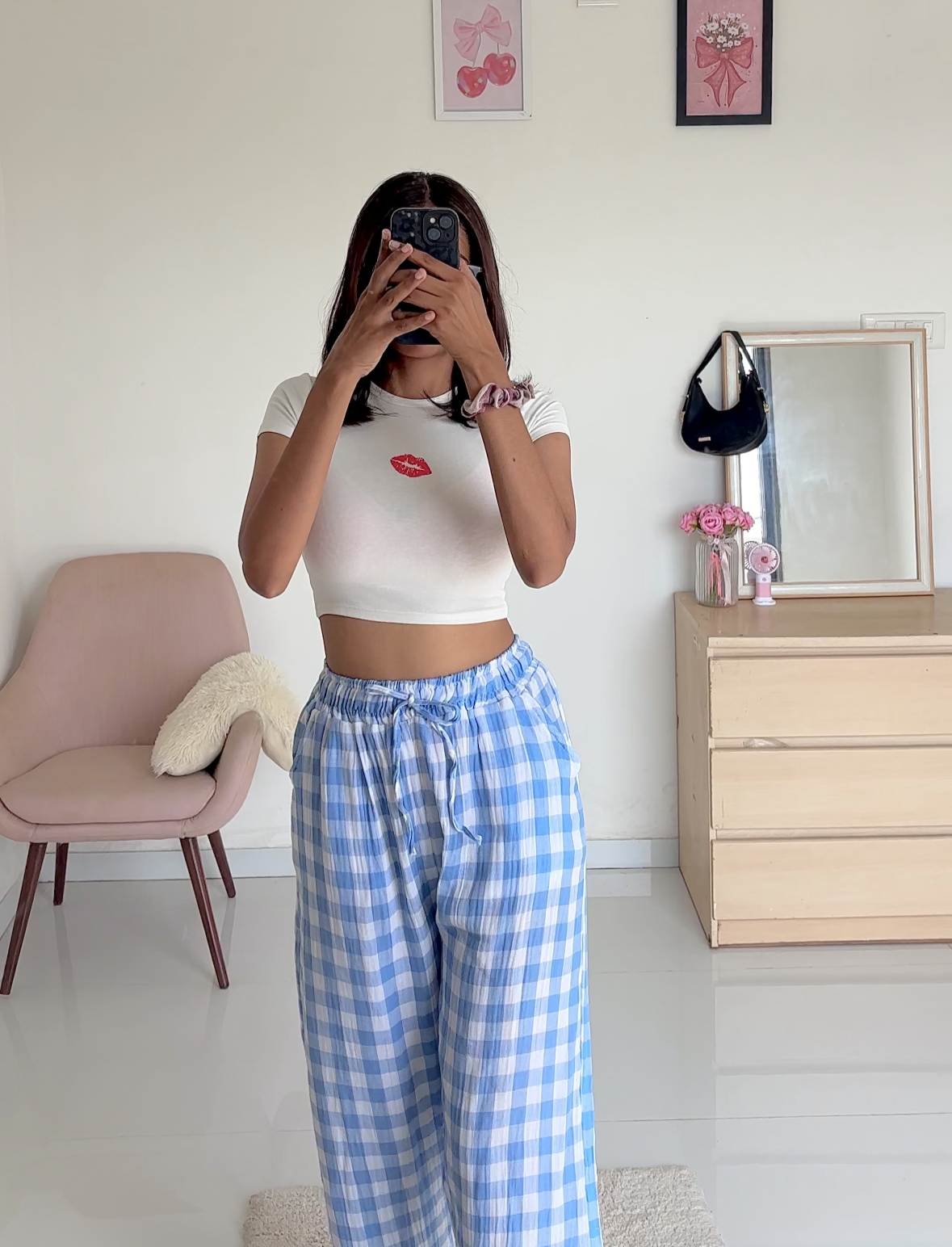 Blue Checked Pants