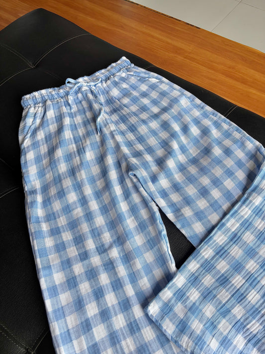 Blue Checked Pants