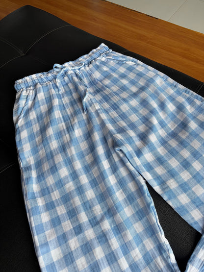 Blue Checked Pants