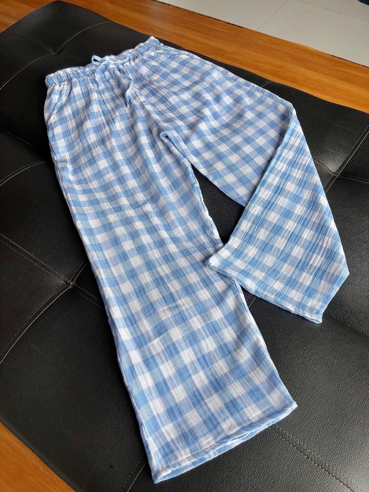 Blue Checked Pants