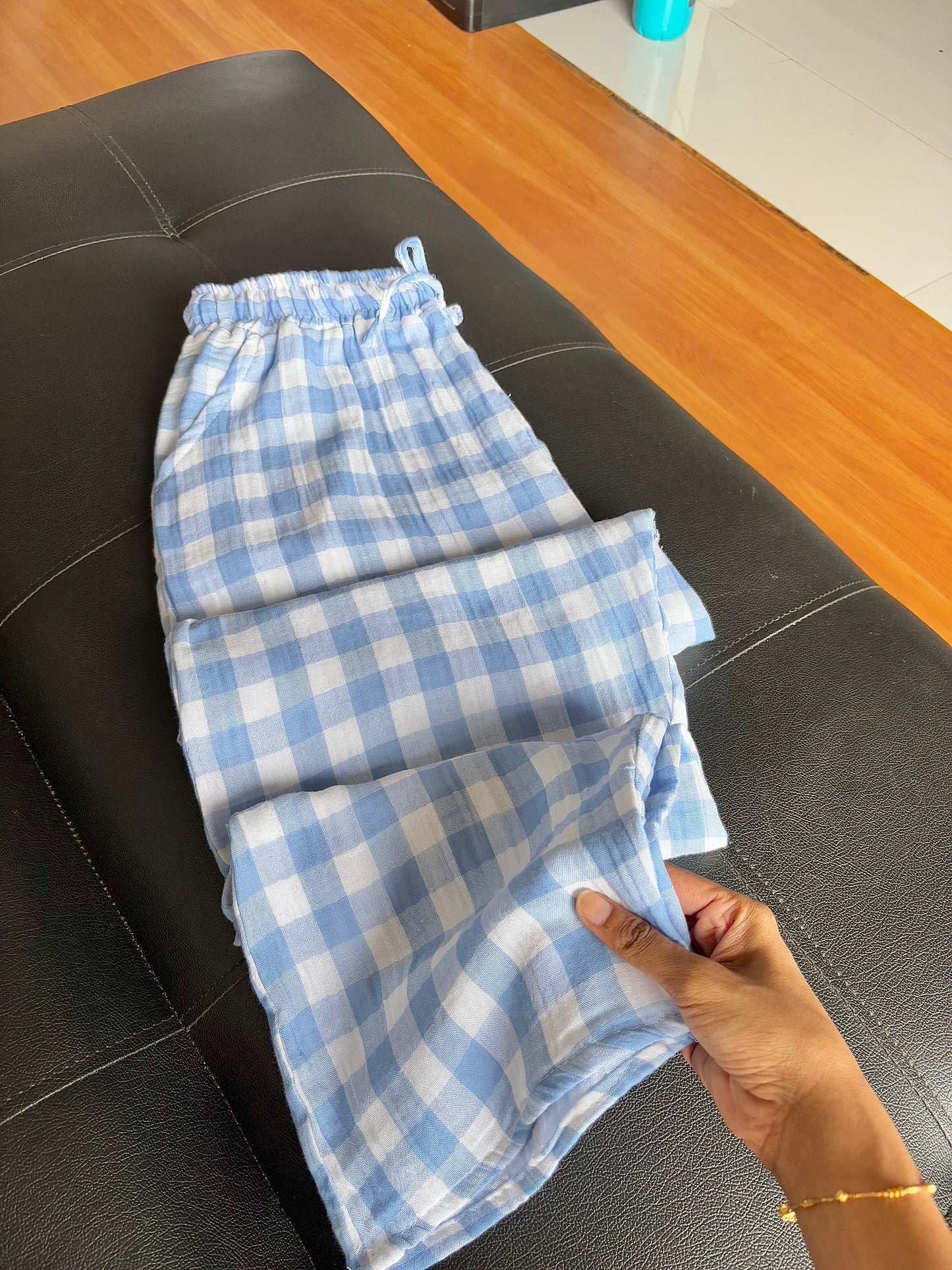 Blue Checked Pants