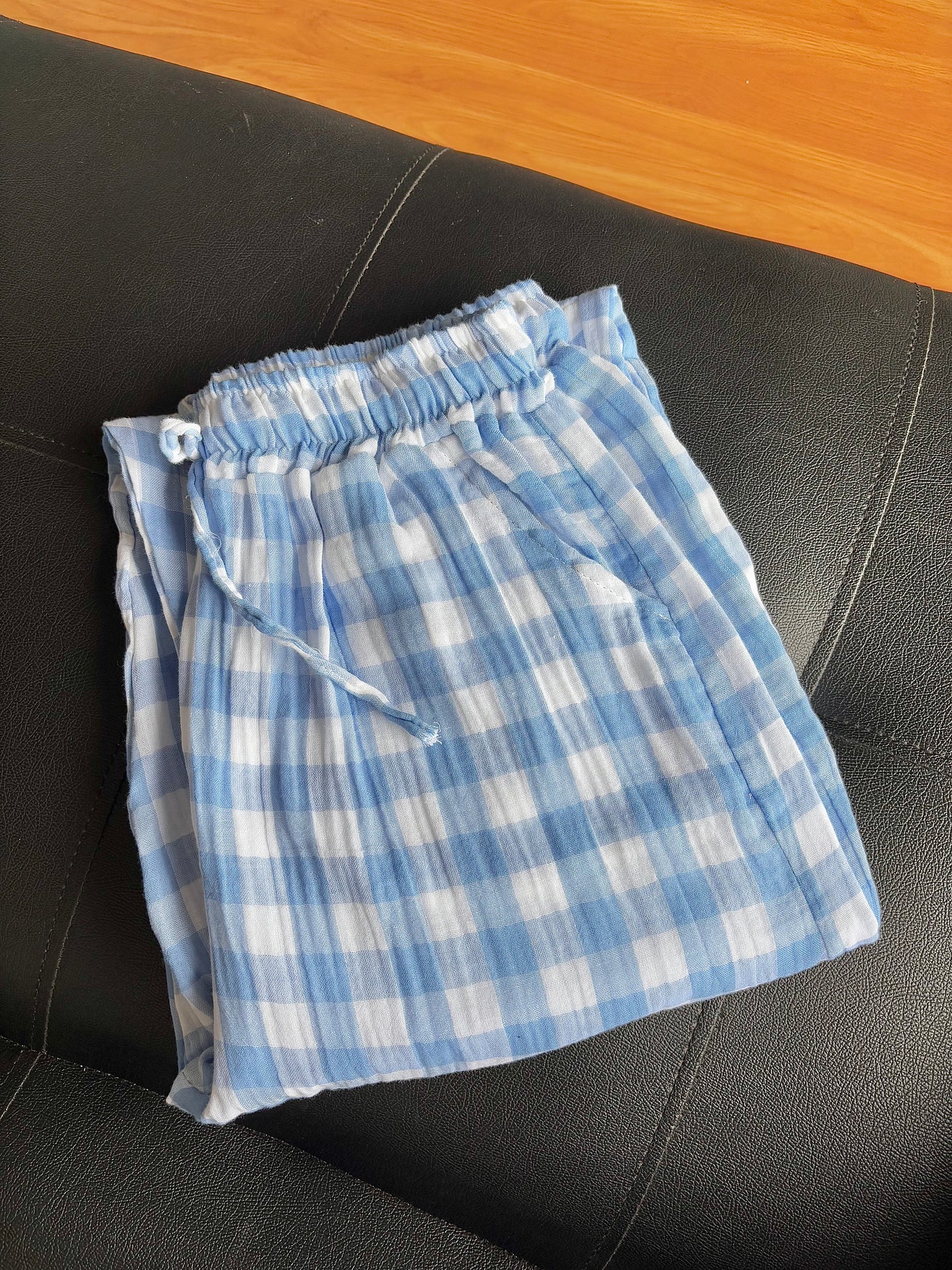 Blue Checked Pants