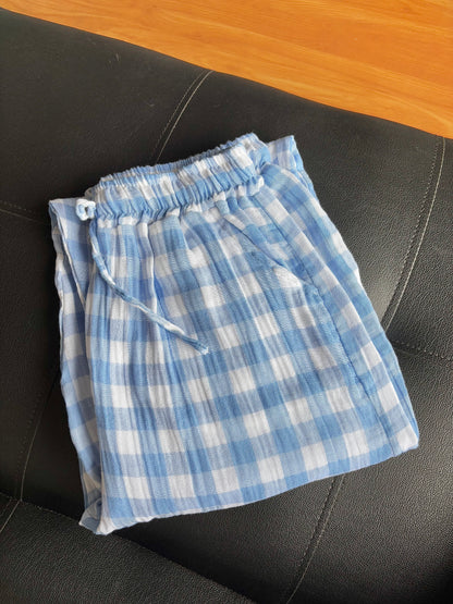 Blue Checked Pants