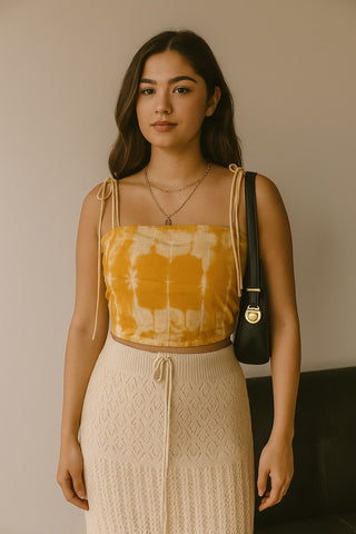 Yellow Tie Dye Top