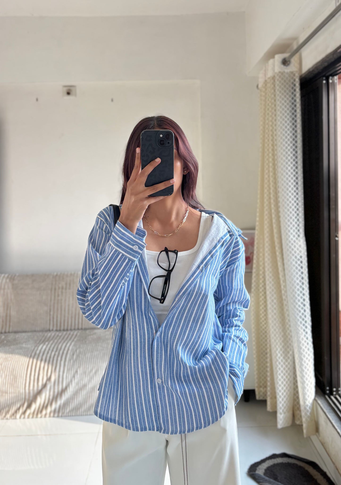 Blue Double Striped Shirt