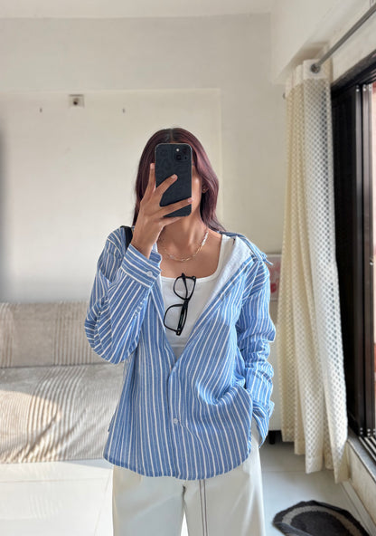Blue Double Striped Shirt