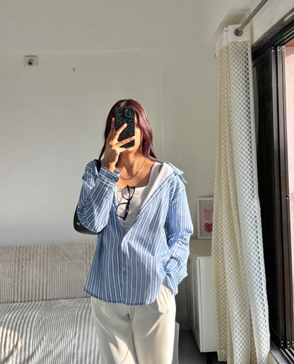 Blue Double Striped Shirt