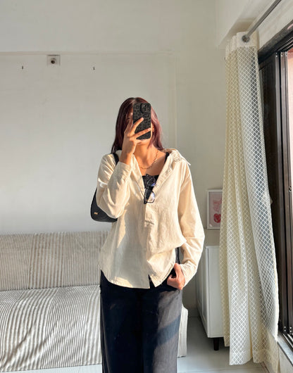 Beige Linen Shirt