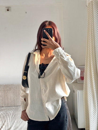 Beige Linen Shirt