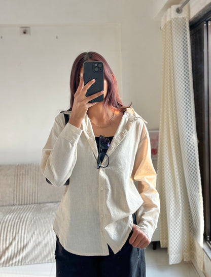 Beige Linen Shirt