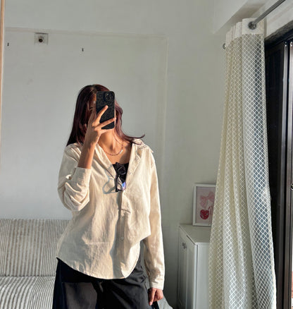 Beige Linen Shirt