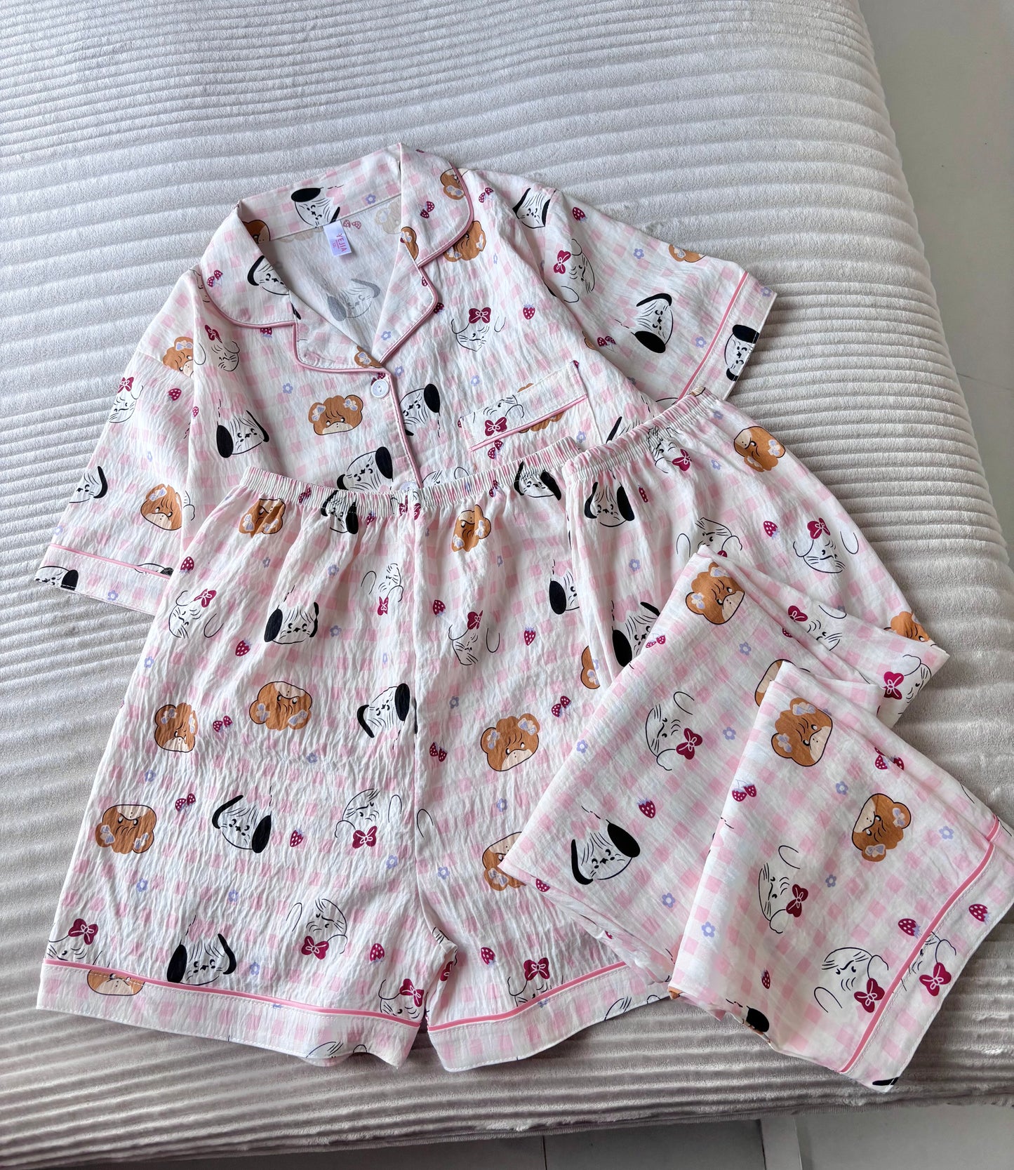 Teddy Charm Dreamy 3 Piece Night Suit