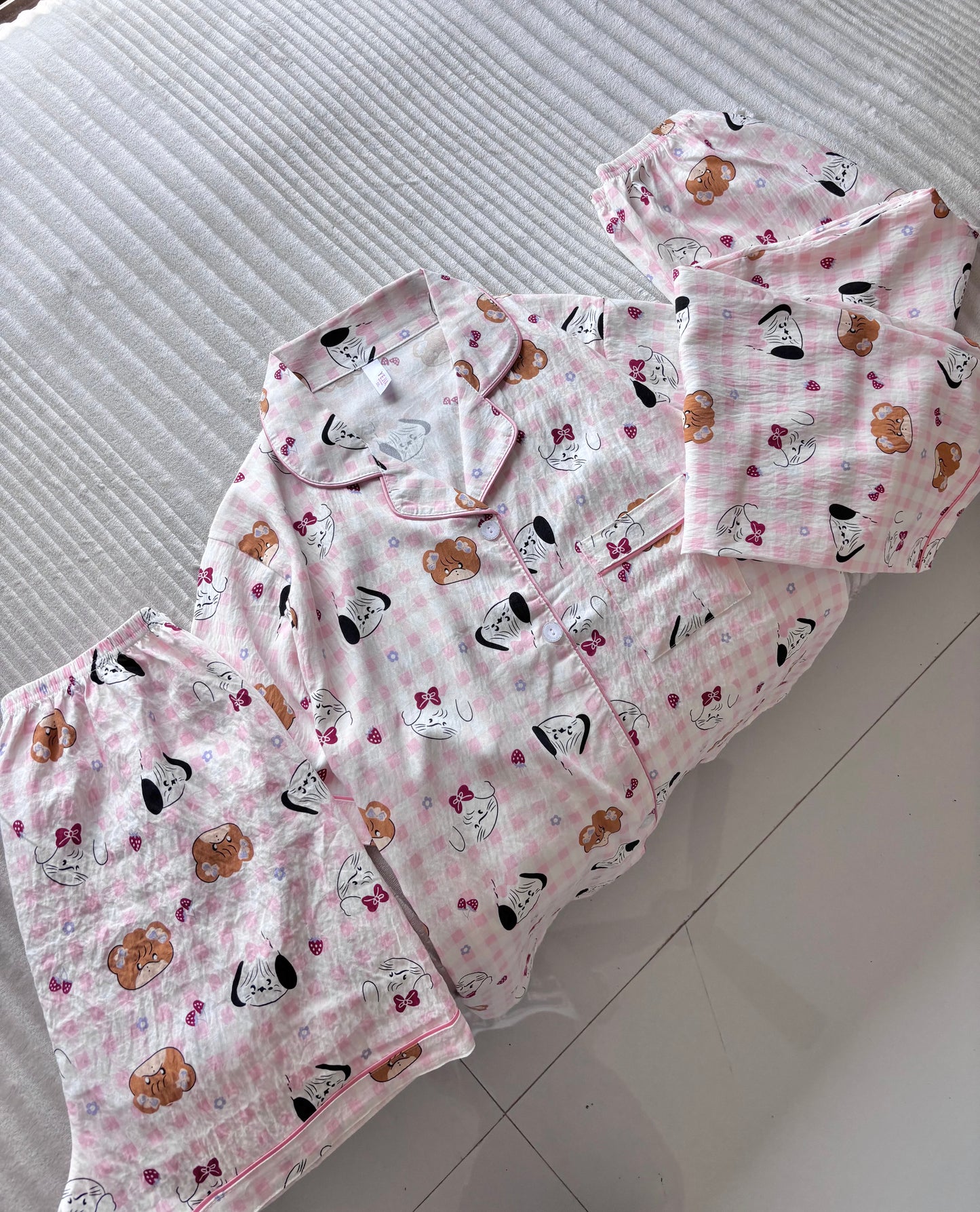 Teddy Charm Dreamy 3 Piece Night Suit