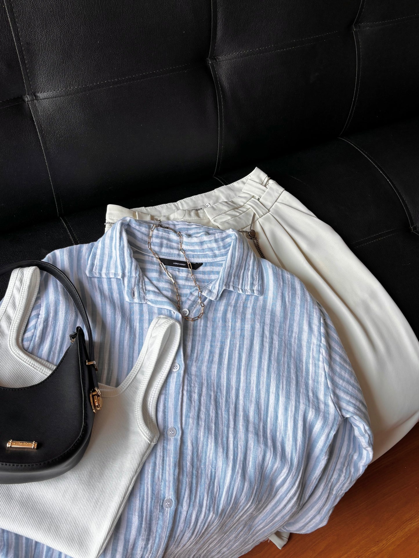 Sky Blue Striped Shirt