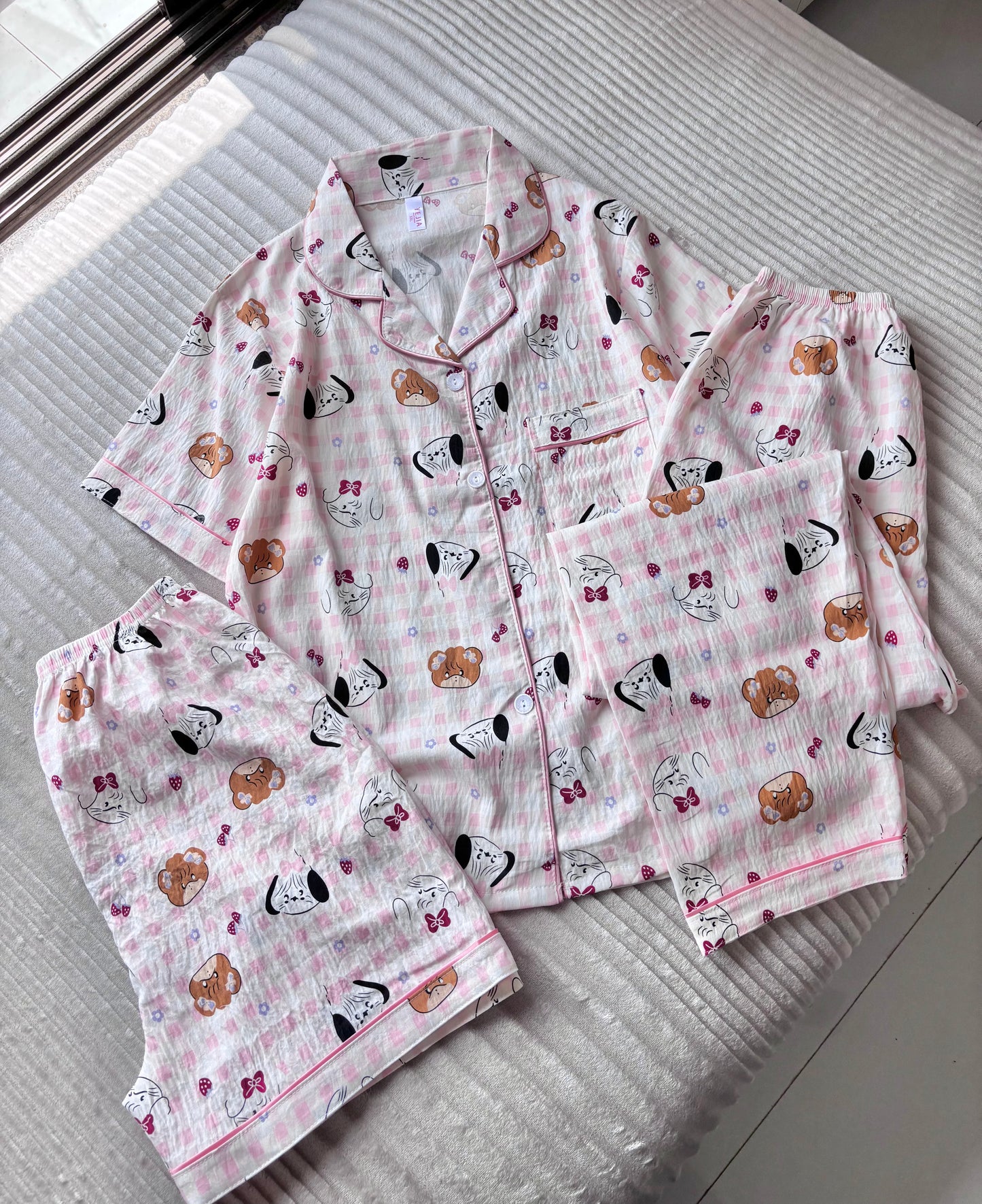 Teddy Charm Dreamy 3 Piece Night Suit
