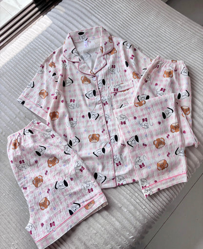 Teddy Charm Dreamy 3 Piece Night Suit