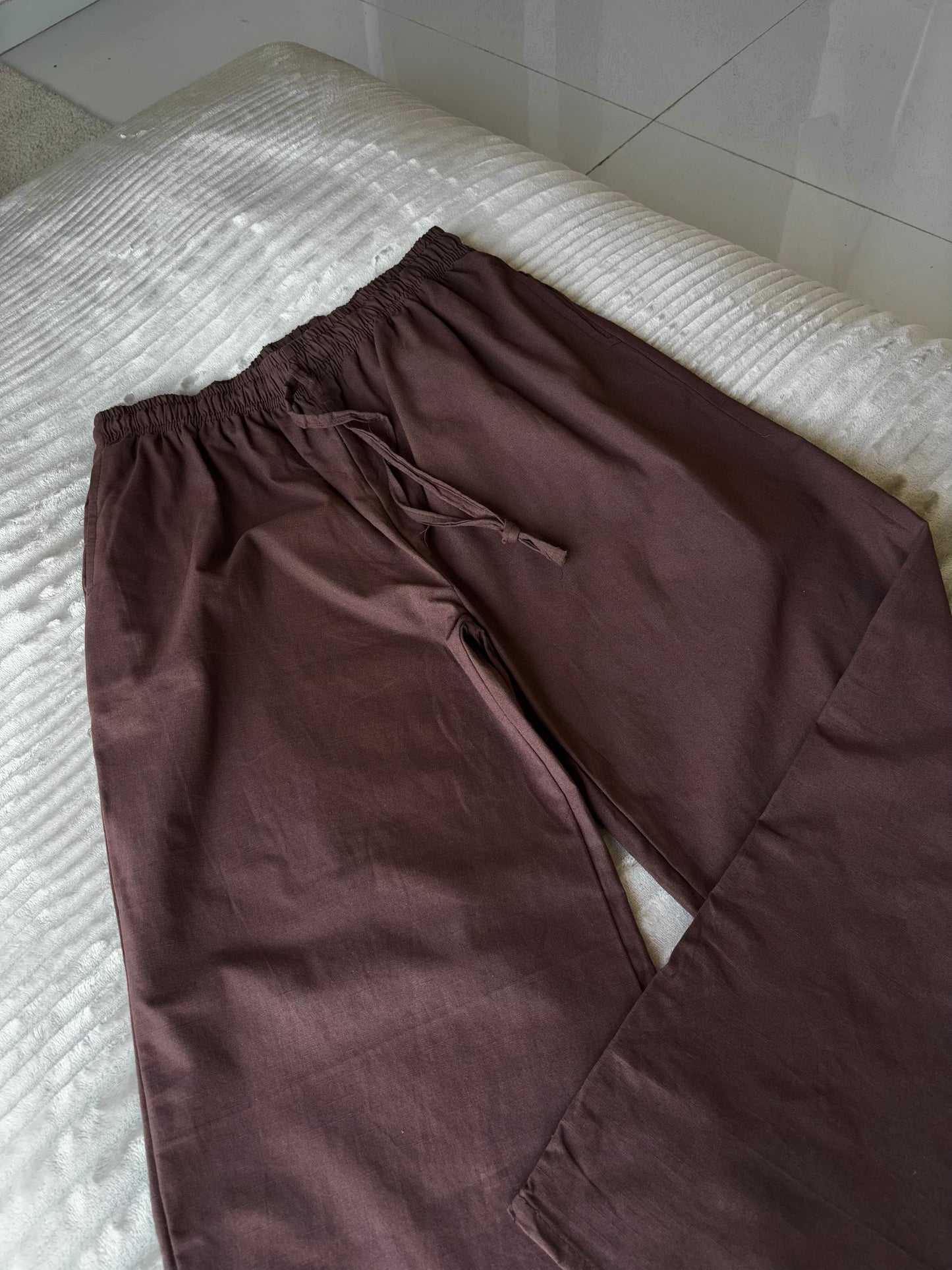 Dark Brown Linen Pant
