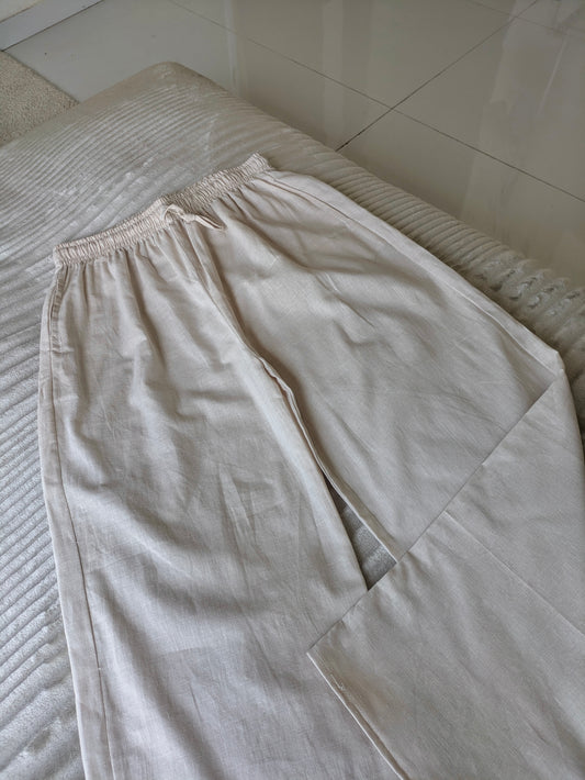Sand Beige Linen Pant