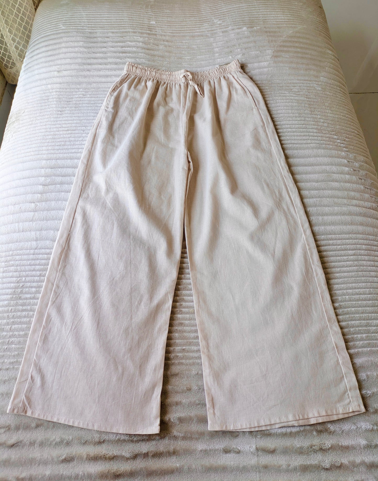 Beige Linen Pant