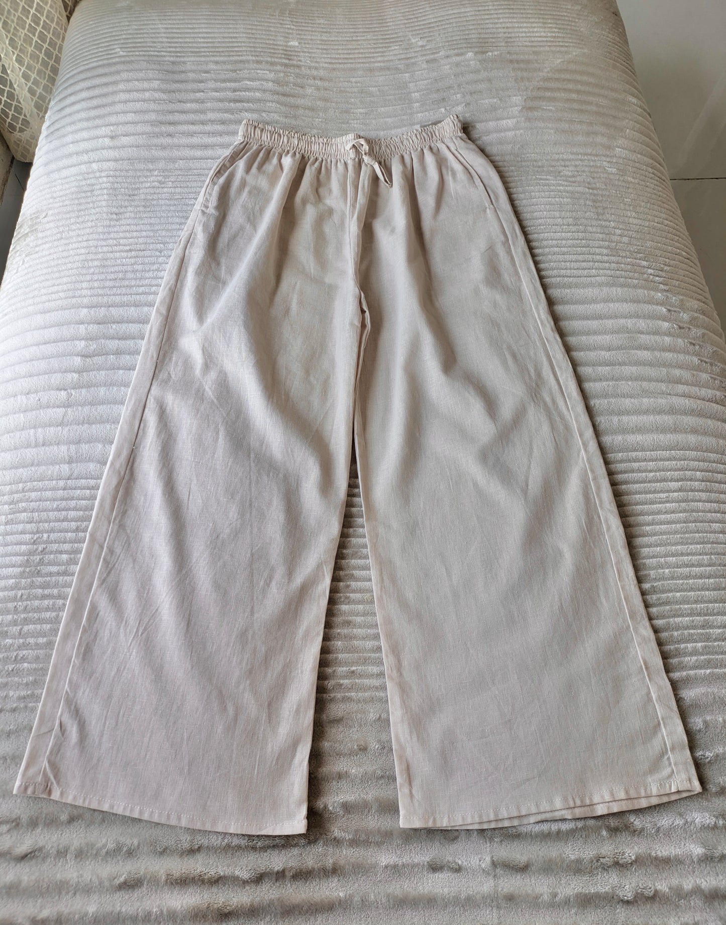 Sand Beige Linen Pant