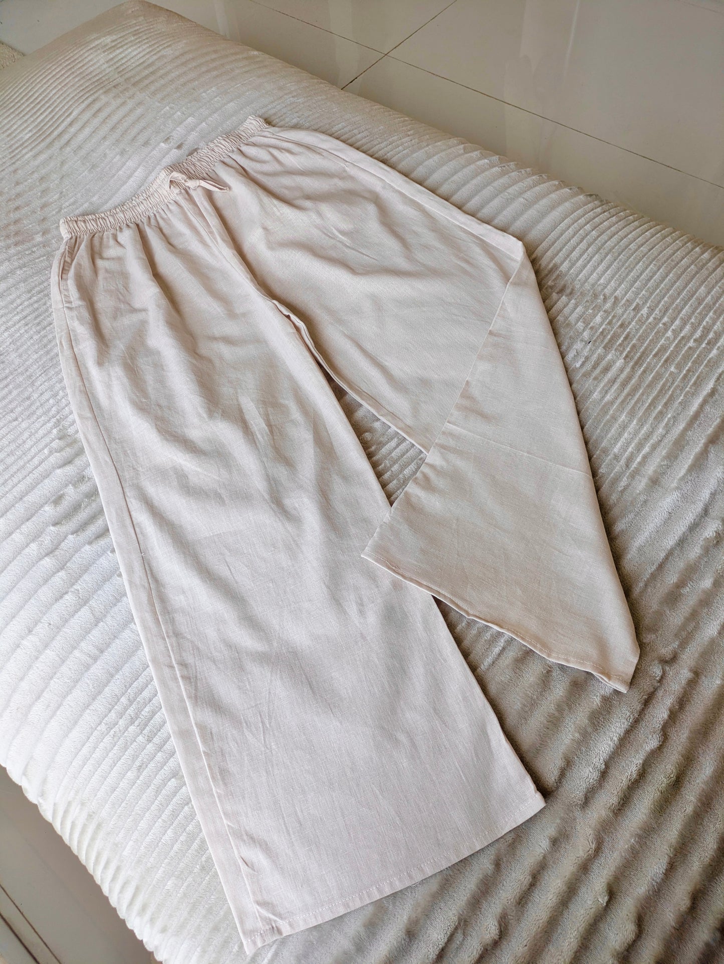 Beige Linen Pant