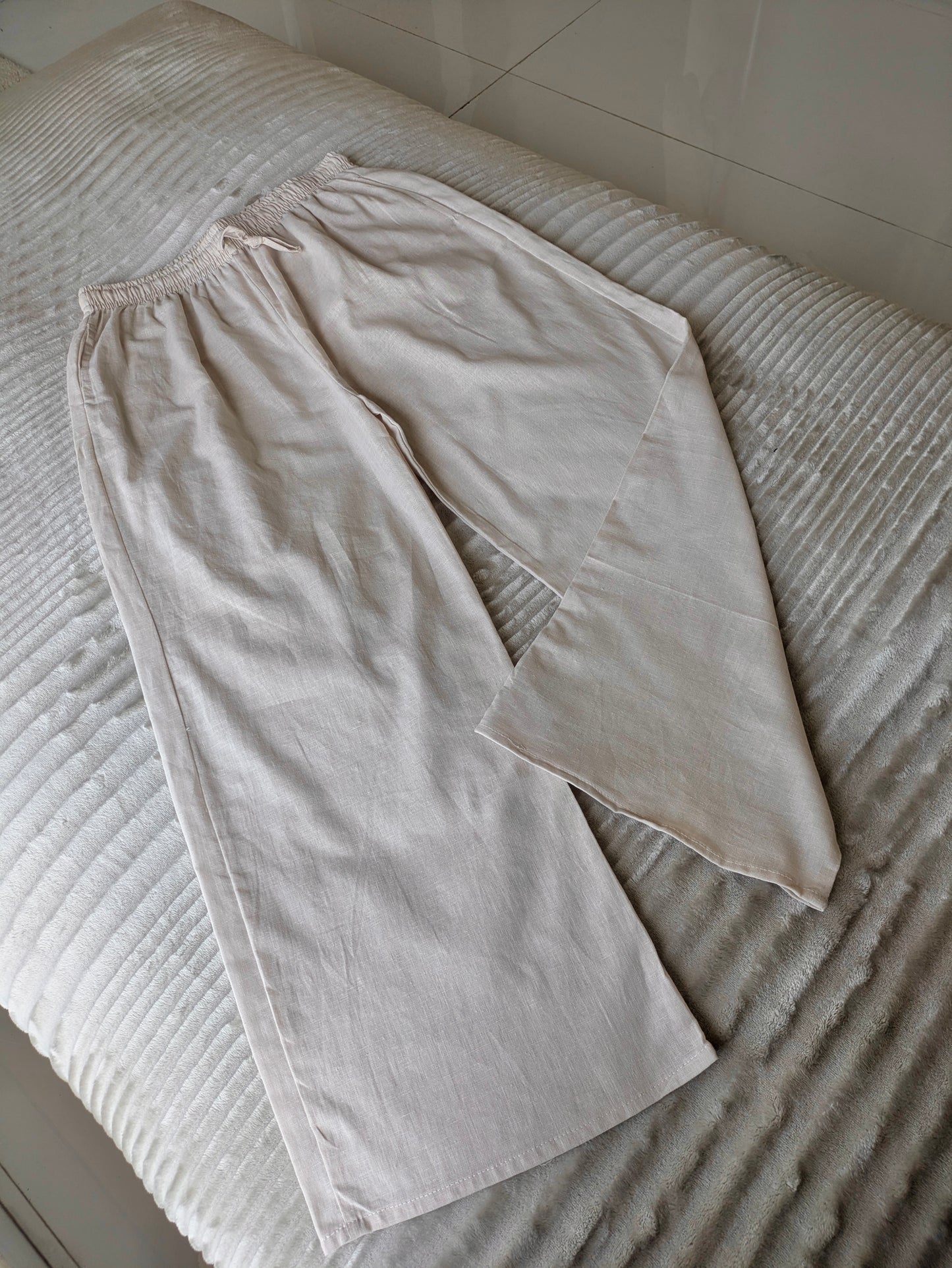 Sand Beige Linen Pant