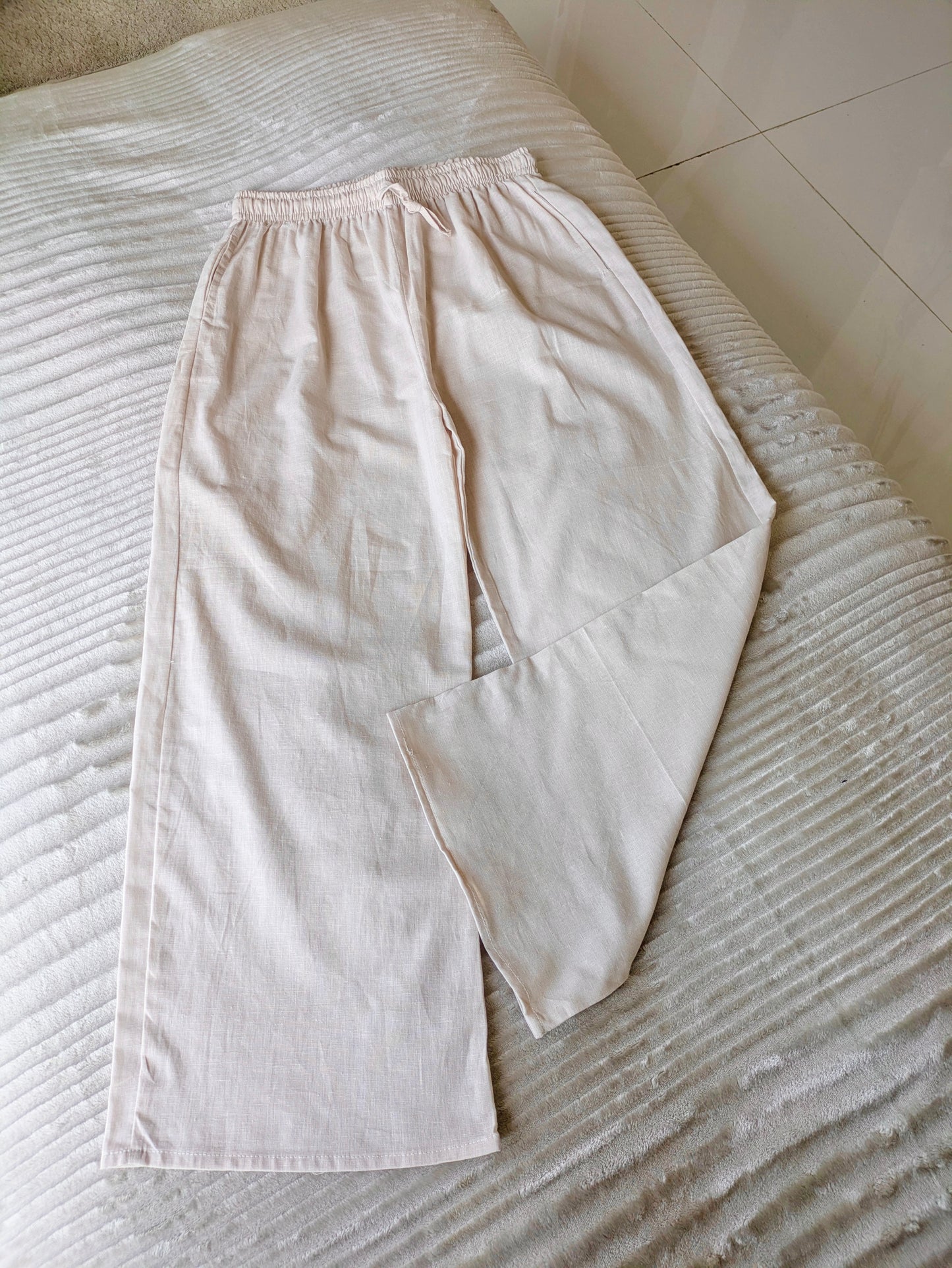 Beige Linen Pant
