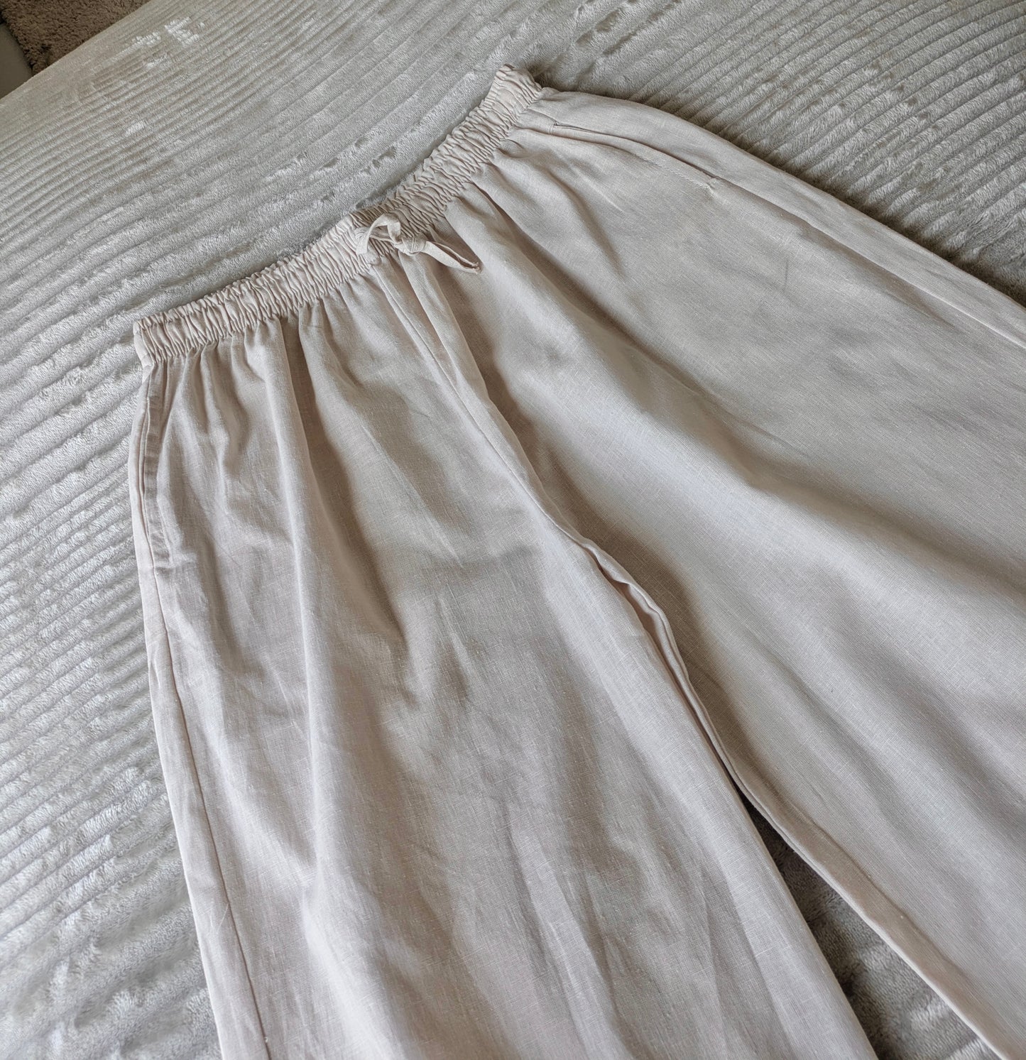 Sand Beige Linen Pant