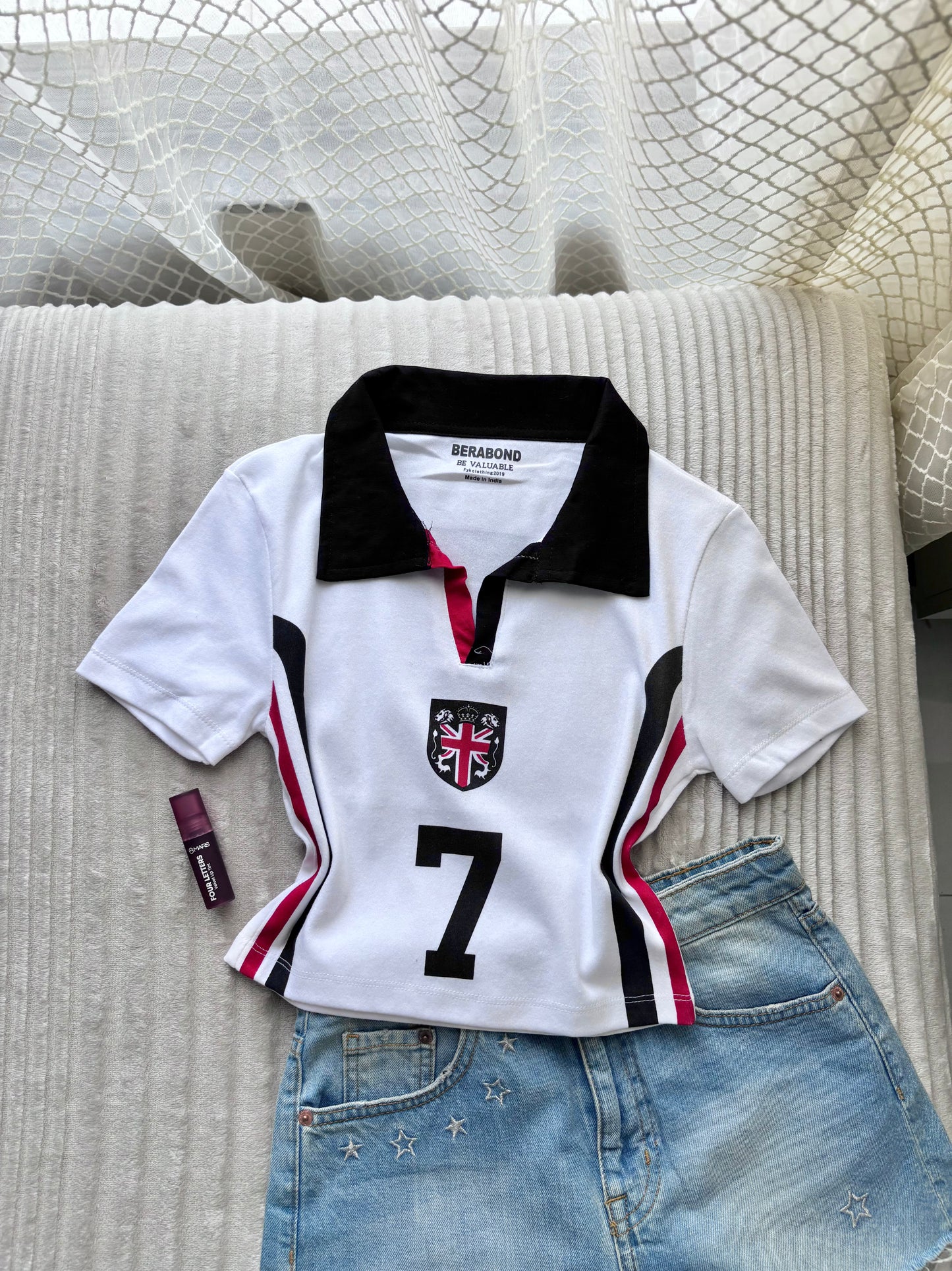 Club 7 Polo Crop Tee