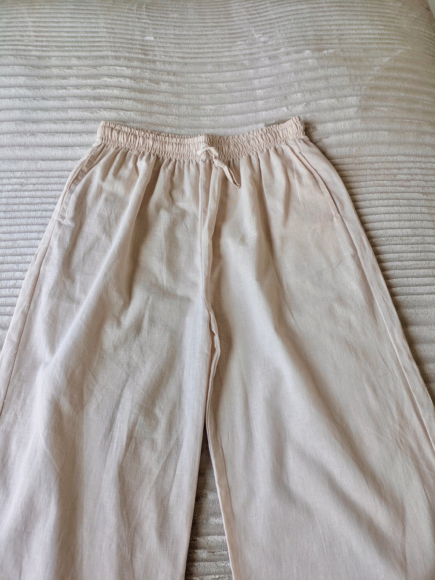 Beige Linen Pant