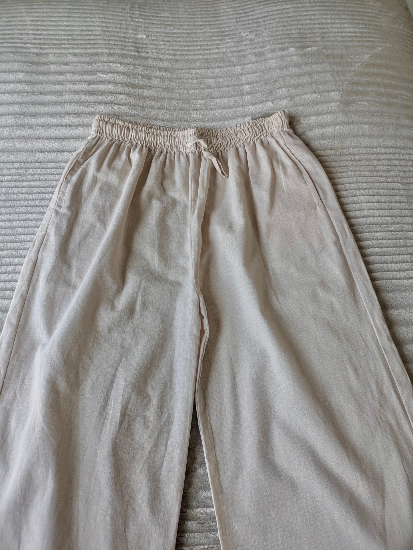 Sand Beige Linen Pant