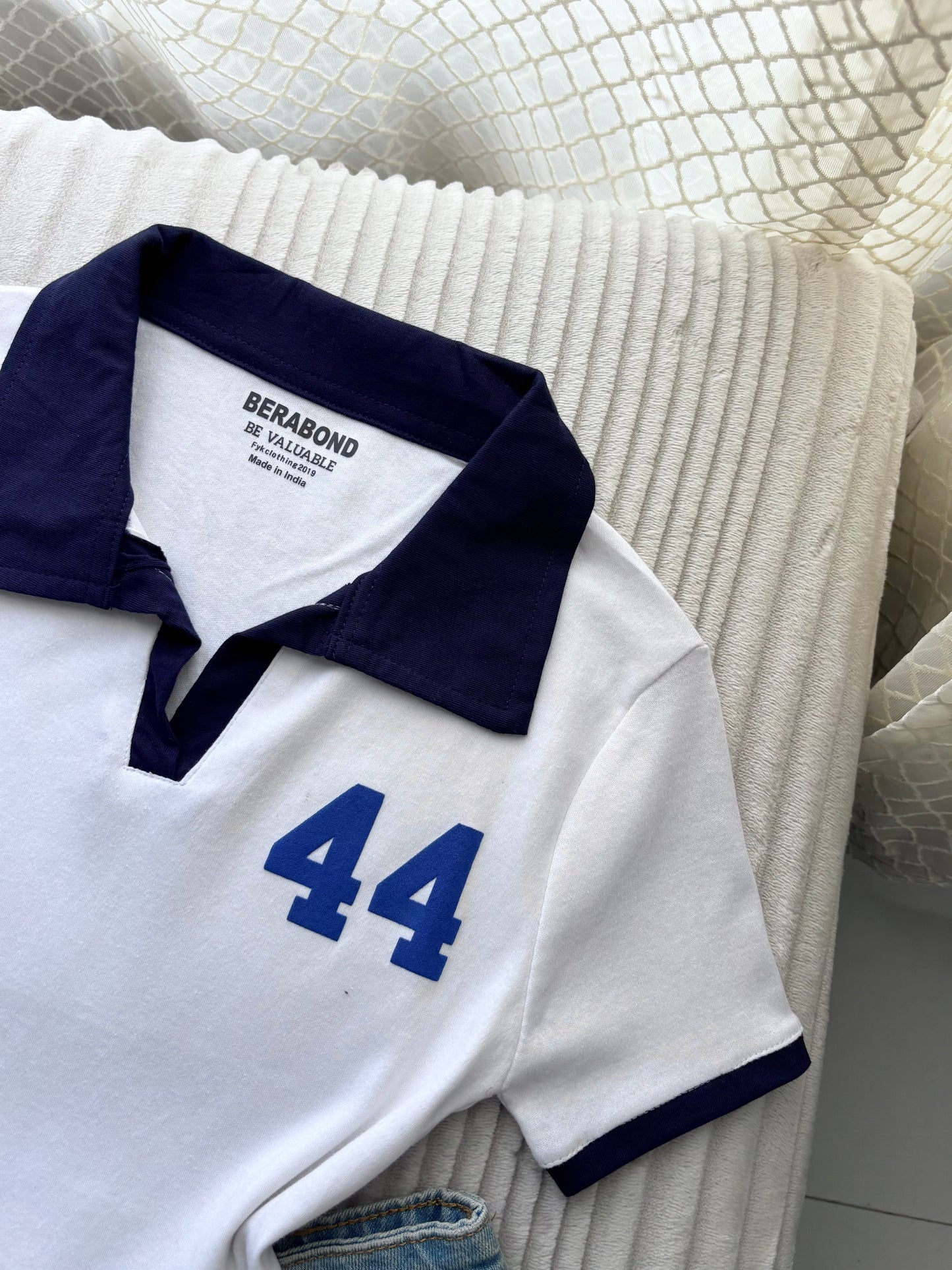 Varsity 44 Polo Crop Tee