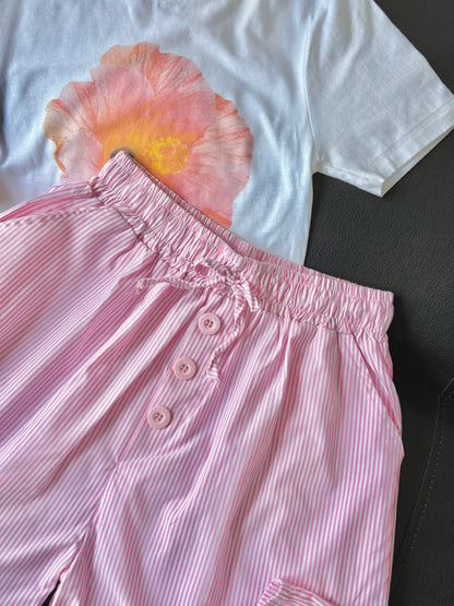 Pink Striped Shorts
