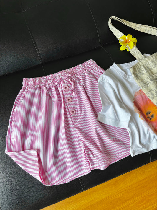 Pink Striped Shorts