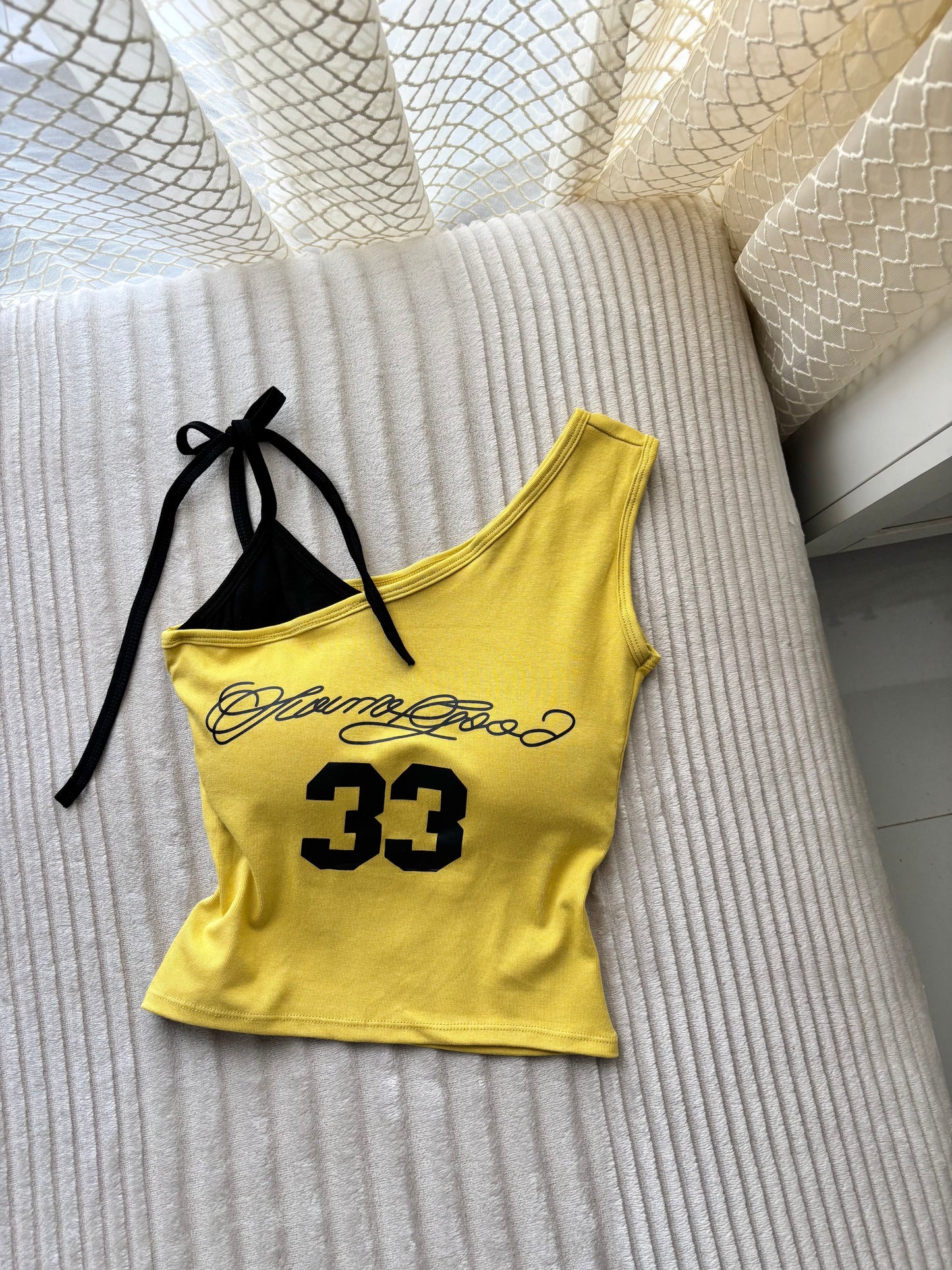 Y2k 33 Built-in Bra One Shoulder Top