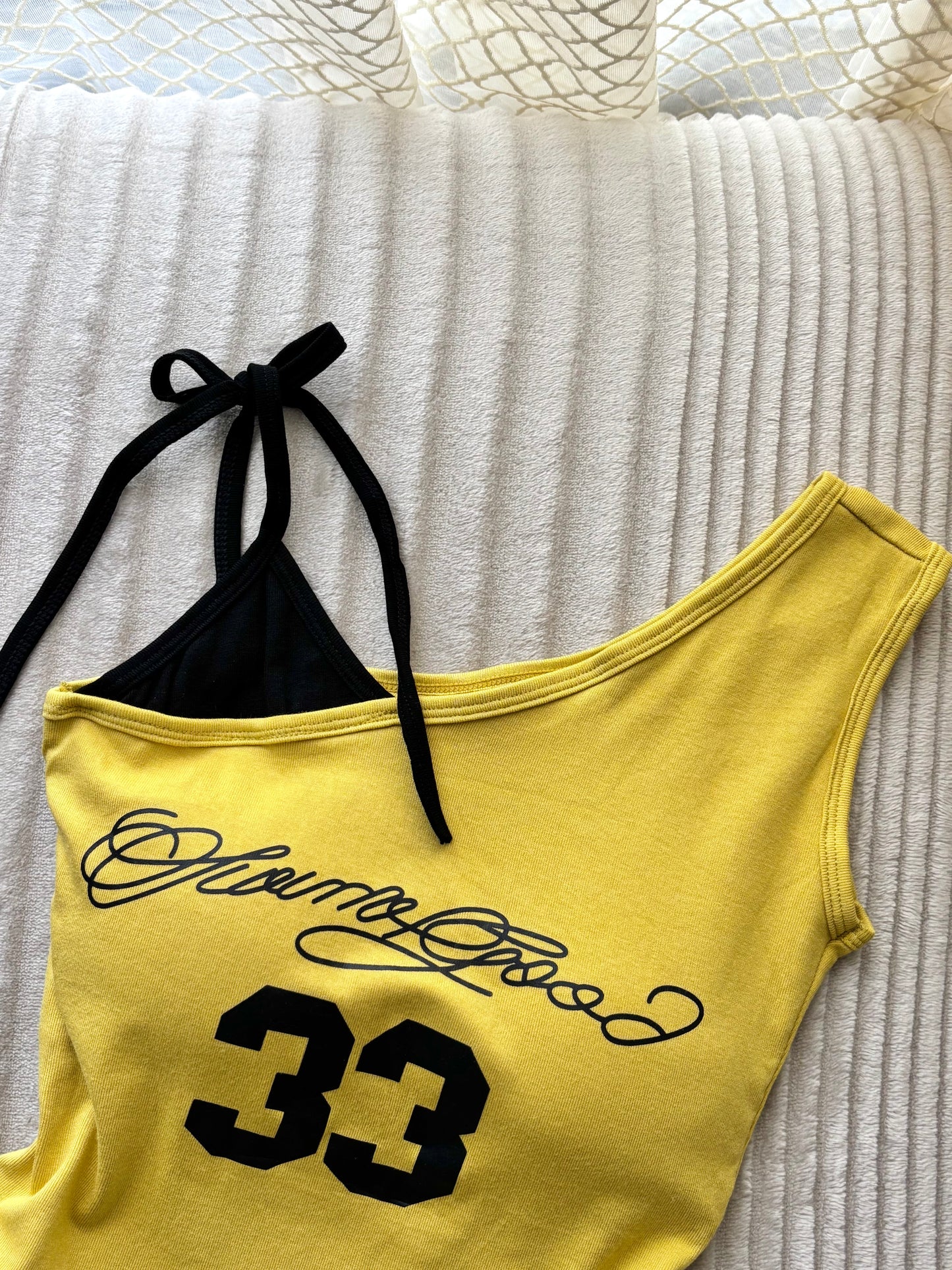 Y2k 33 Built-in Bra One Shoulder Top