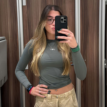 Grey polyamide top
