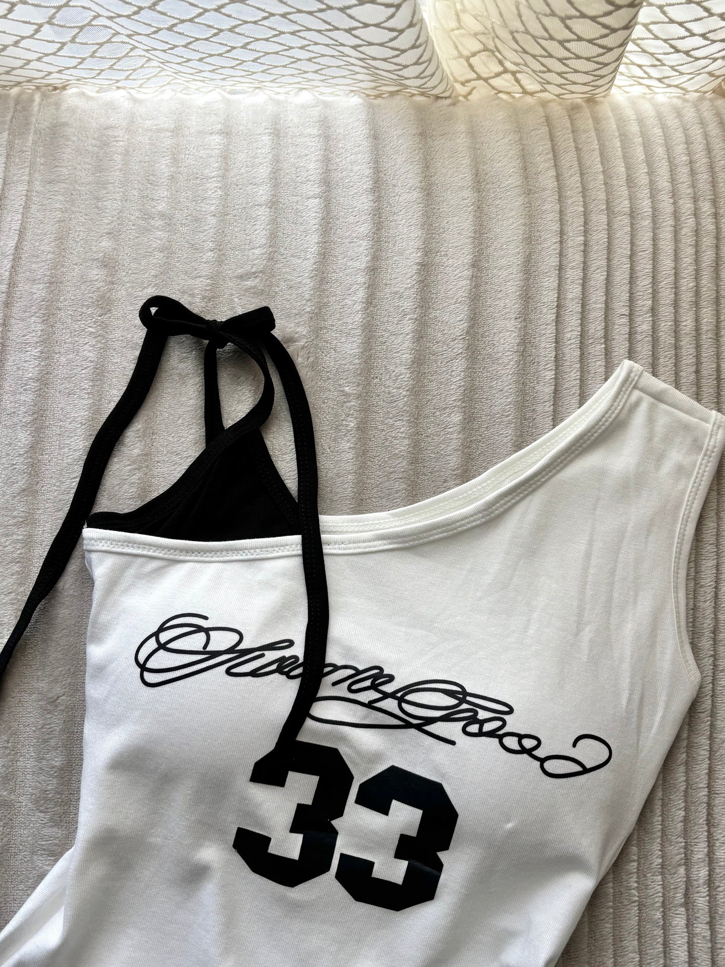 Y2k 33 Built-in Bra One Shoulder Top