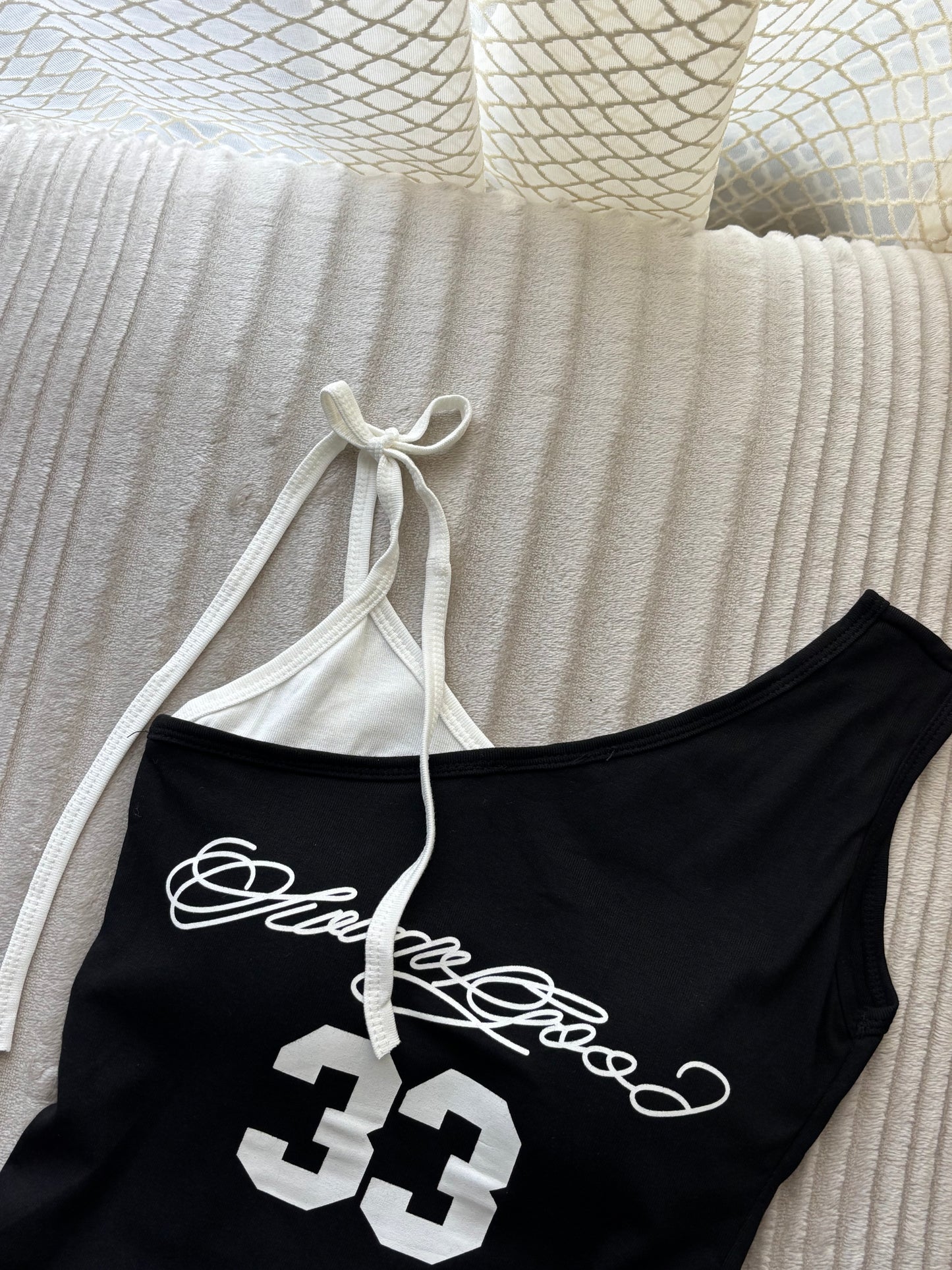 Y2k 33 Built-in Bra One Shoulder Top