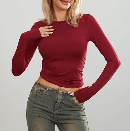 Red polyamide top