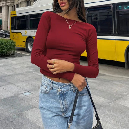 Red polyamide top