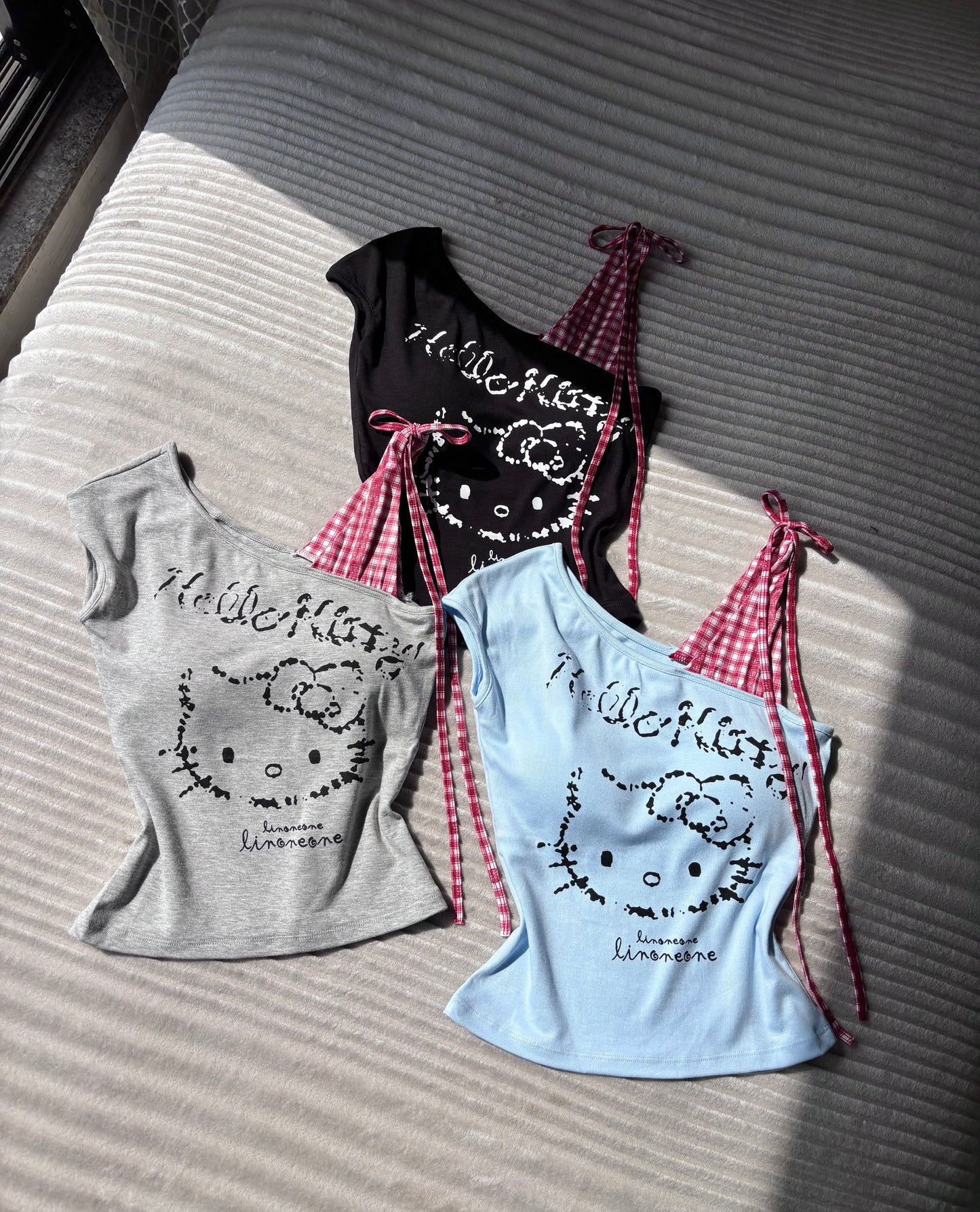 Hello Kitty Built-in Bra One Shoulder Top