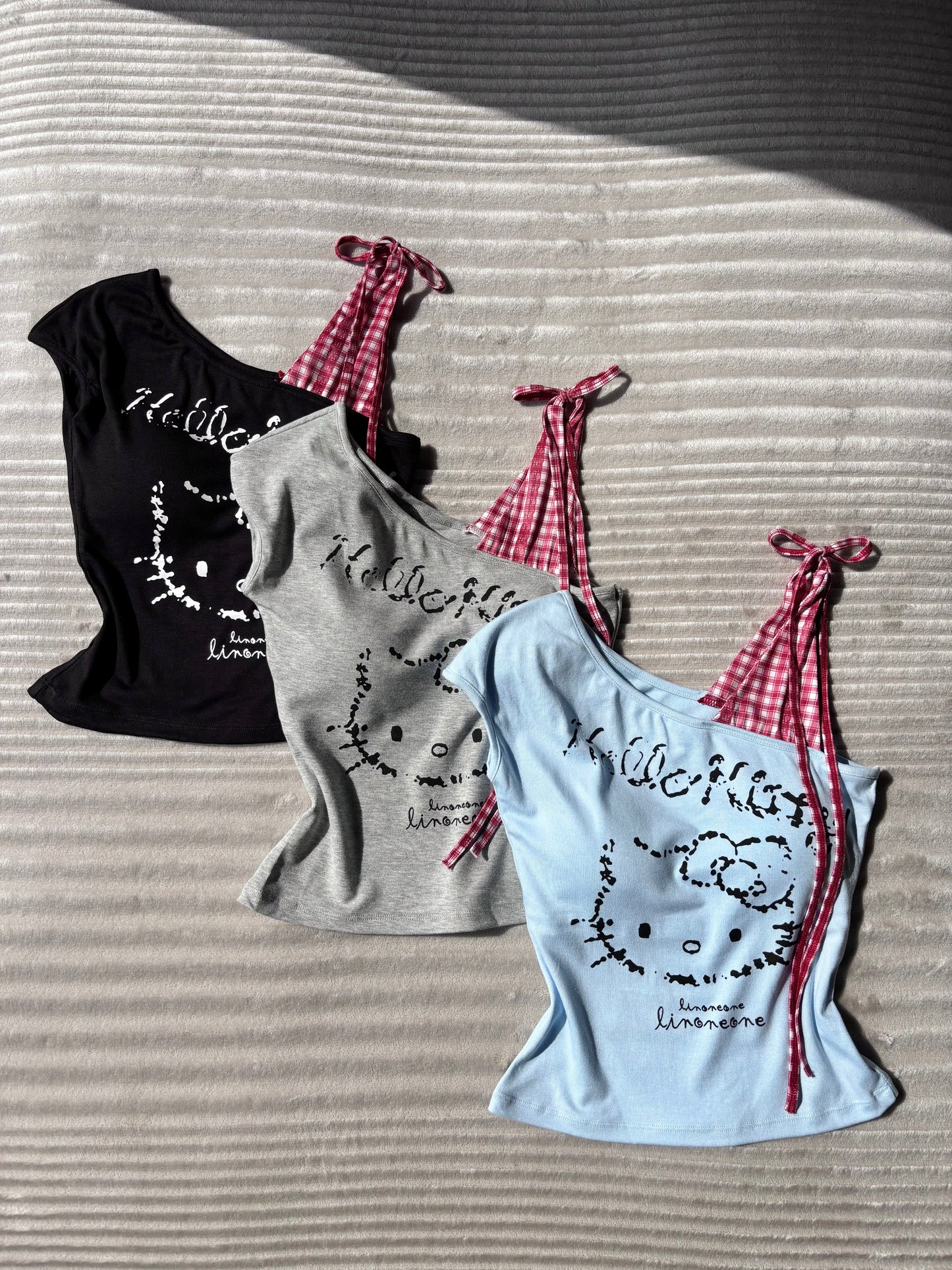 Hello Kitty Built-in Bra One Shoulder Top