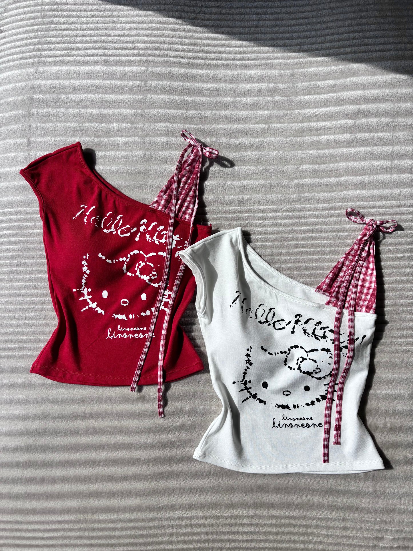 Hello Kitty Built-in Bra One Shoulder Top