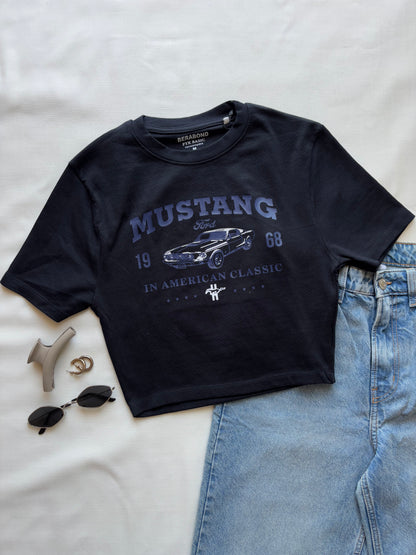 'Mustang' baby tee