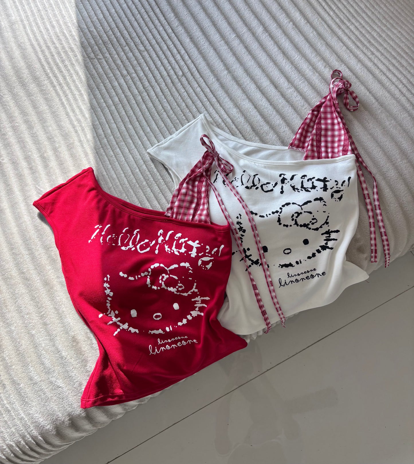 Hello Kitty Built-in Bra One Shoulder Top