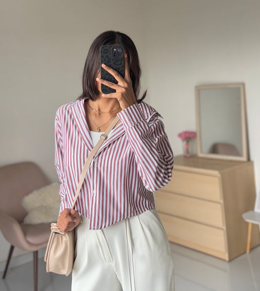 Brown Striped Shirt