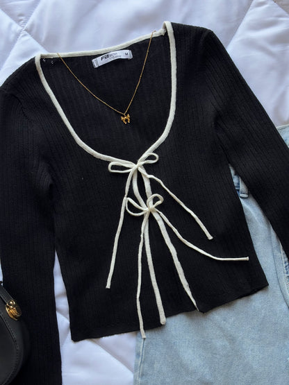 Black bow top❀