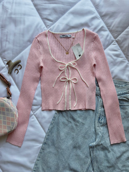 Pink bow top❀