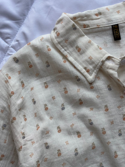 Printed linen shirt